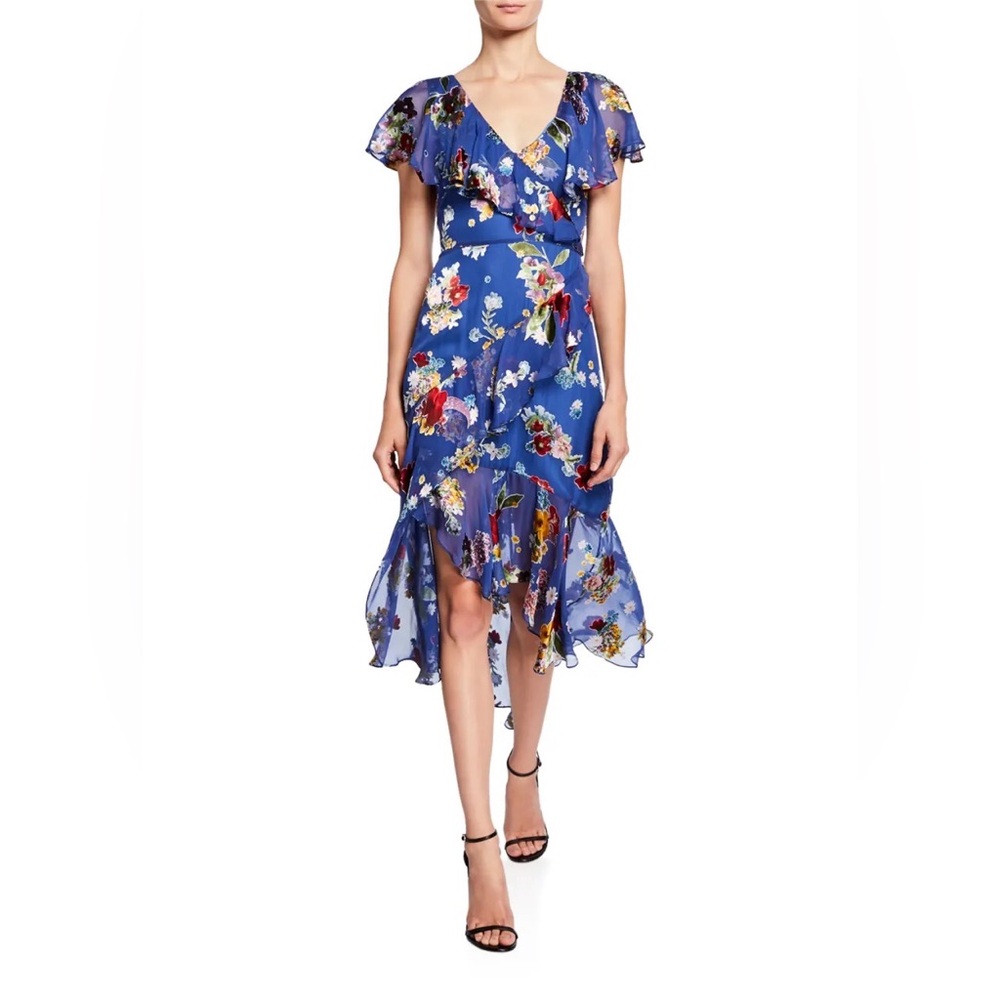 Floral Blue Dress Alice and Olivia never worn